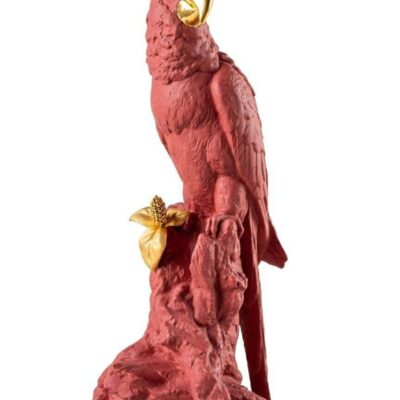 Gifts Lladró  | Macaw Bird Sculpture. Red-Gold. Limited Edition