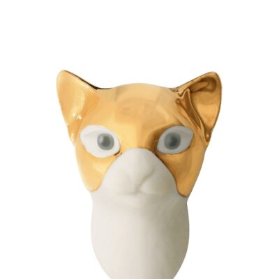 Jewelry Lladró  | Masked Cat Pendant. Golden Lustre