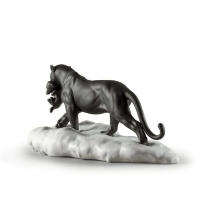 Gifts Lladró  | Black Panther With Cub Figurine