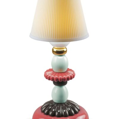 Lighting Lladró  | Lotus Firefly Golden Fall Table Lamp. Red Coral