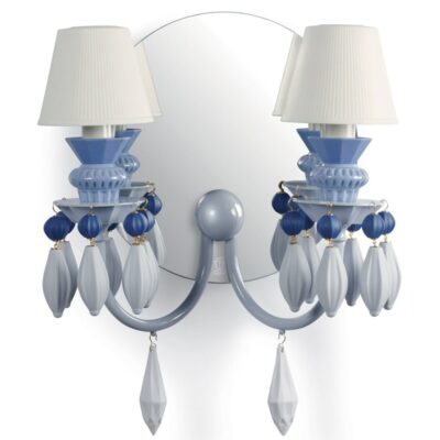 Lighting Lladró  | Belle De Nuit 2 Lights Wall Sconce. Blue (Us)