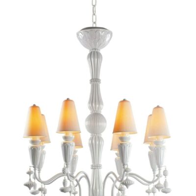 Lighting Lladró  | Ivy And Seed 8 Lights Chandelier. White (Us)