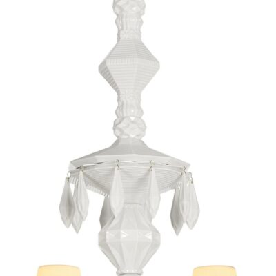 Lighting Lladró  | Belle De Nuit 40 Lights Chandelier. White (Us)