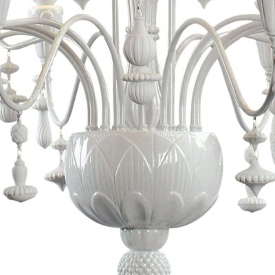 Lighting Lladró  | Ivy And Seed 20 Lights Chandelier. Medium Model. White (Us)