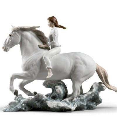 Gifts Lladró  | Riding Her Horse On The Seashore Horse & Woman Figurine