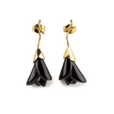 Jewelry Lladró  | Heliconia Short Earrings. Black