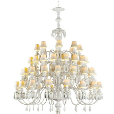 Lighting Lladró  | Belle De Nuit 56 Lights Chandelier. White (Us)