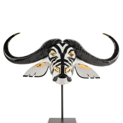 Gifts Lladró  | Buffalo Mask (Black-Gold) Sculpture