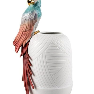 Gifts Lladró  | Macaw Bird Vase. Red