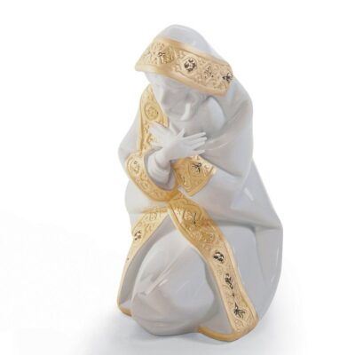 Gifts Lladró  | Mary Nativity Figurine. Golden Lustre