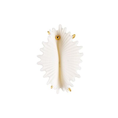 Jewelry Lladró  | Actinia Big Earring. White And Golden Luster