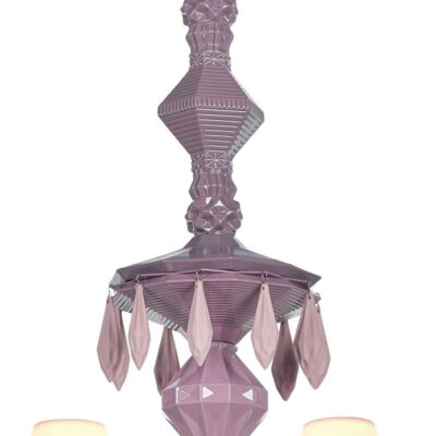 Lighting Lladró  | Belle De Nuit 40 Lights Chandelier. Pink (Us)