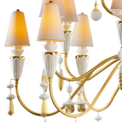 Lighting Lladró  | Ivy And Seed 32 Lights Chandelier. Large Model. Golden Luster (Us)