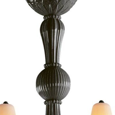 Lighting Lladró  | Ivy And Seed 20 Lights Chandelier. Medium Model. Absolute Black (Us)