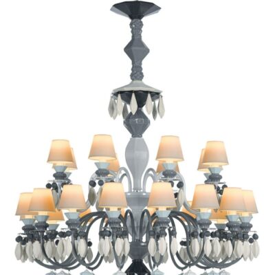 Lighting Lladró  | Belle De Nuit 24 Lights Chandelier. Black (Us)