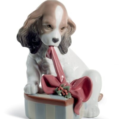 Gifts Lladró  | Can’T Wait Dog Christmas Figurine