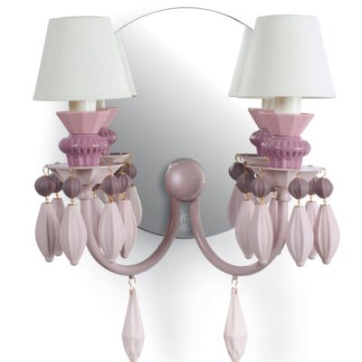 Lighting Lladró  | Belle De Nuit 2 Lights Wall Sconce. Pink (Us)